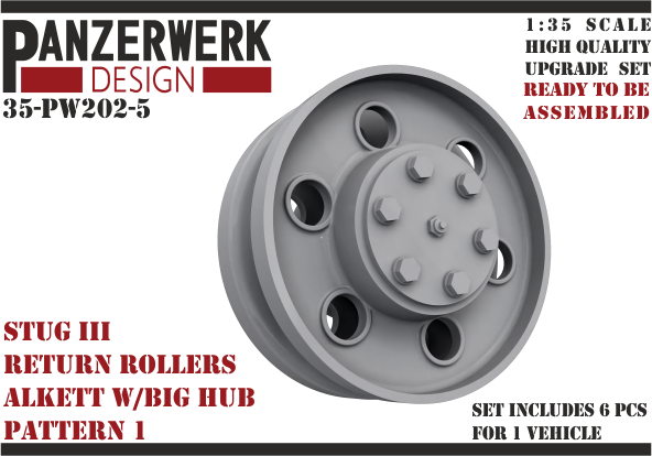 1:35 StuG III return rollers Alkett late Pattern 1