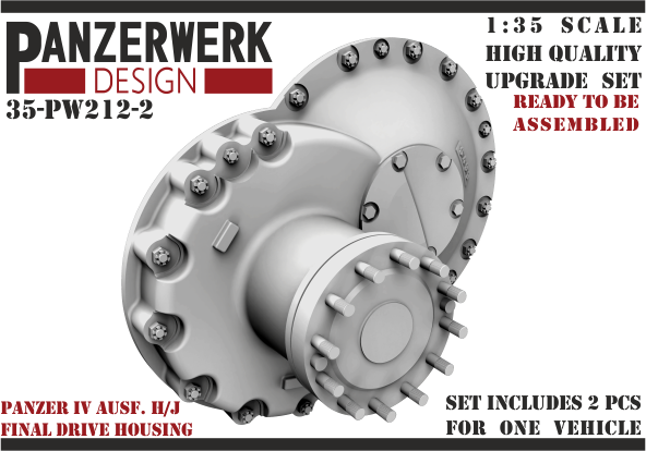 1:35 Panzer IV casted final drive housing