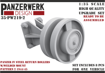 1:35 Panzer IV steel return rollers with welded base pattern 2