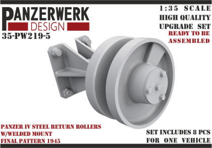 1:35 Panzer IV steel return rollers with welded base final pattern