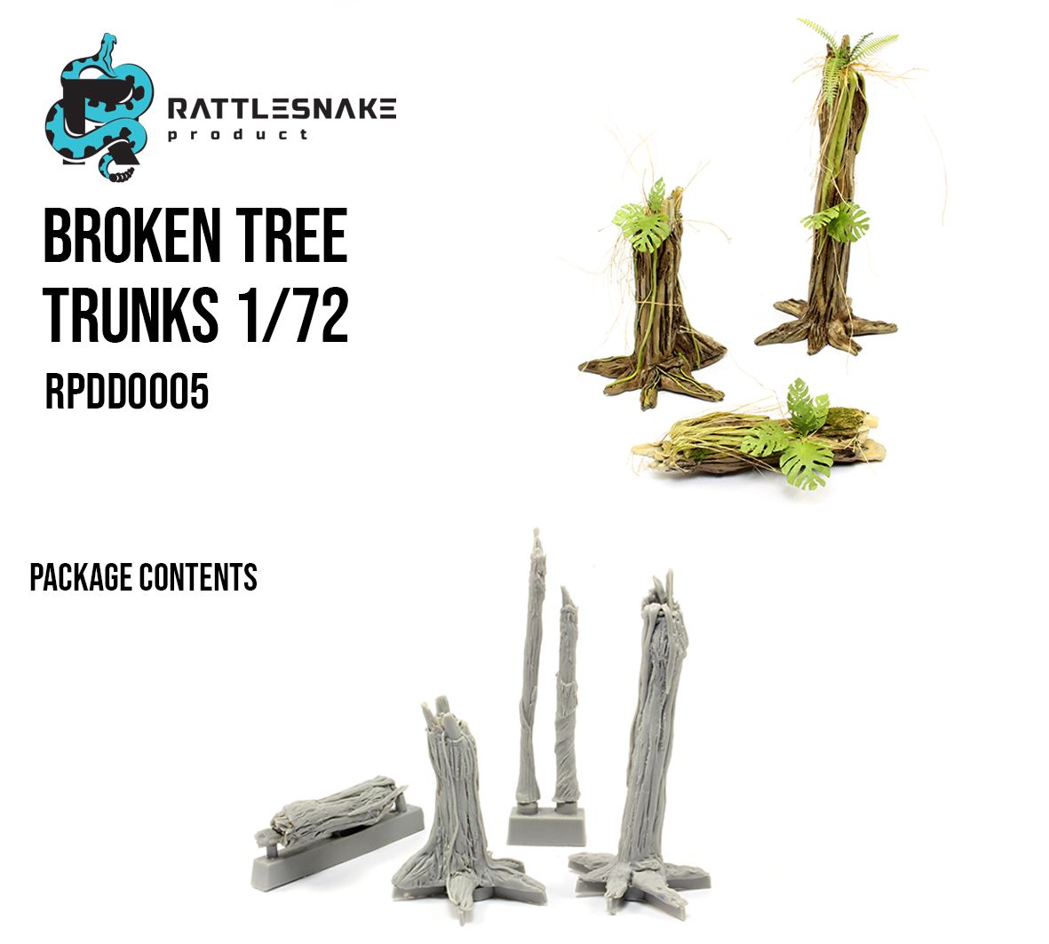 1:72 Broken tree trunks