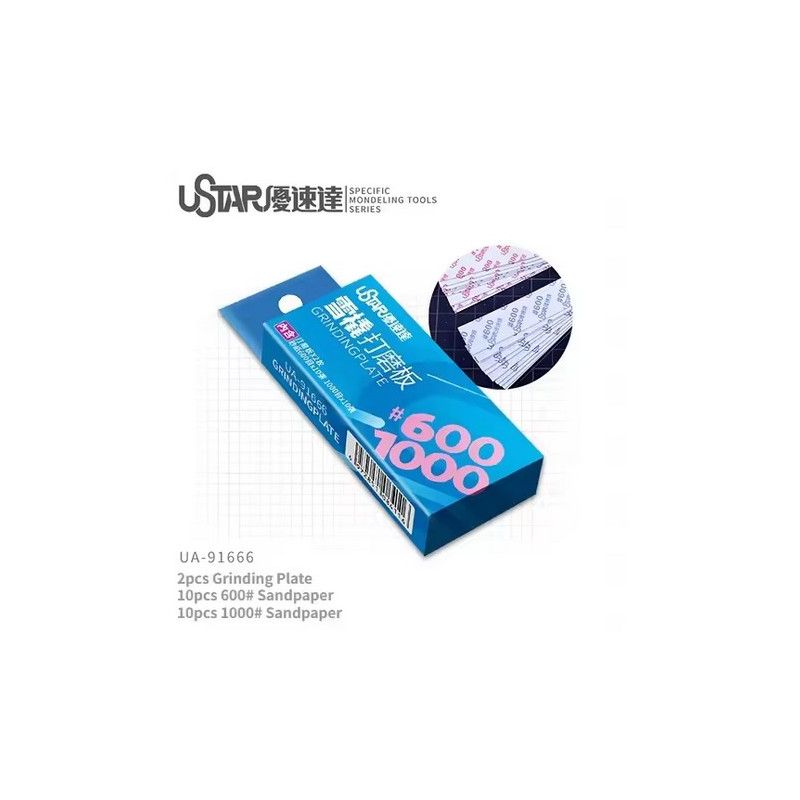 Grinding Plate (2 pcs) 600# + 1000# (10+10 pcs)