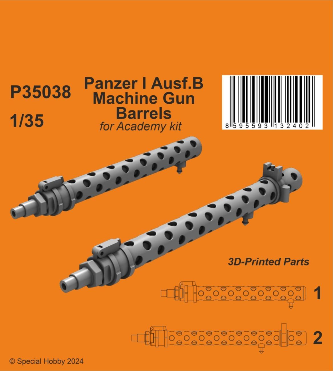1:35 Panzer I ausf.B Machine Gun Barrels for Academy kit