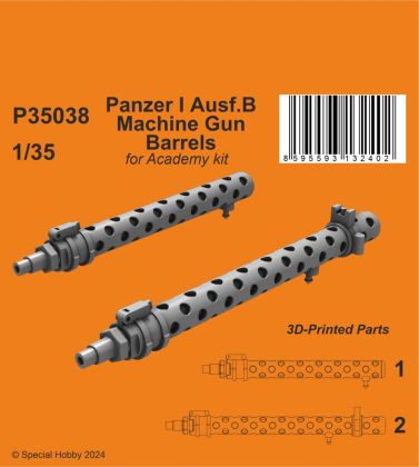 1:35 Panzer I ausf.B Machine Gun Barrels for Academy kit