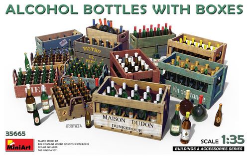 1:35 ALCOHOL BOTTLES w/BOXES