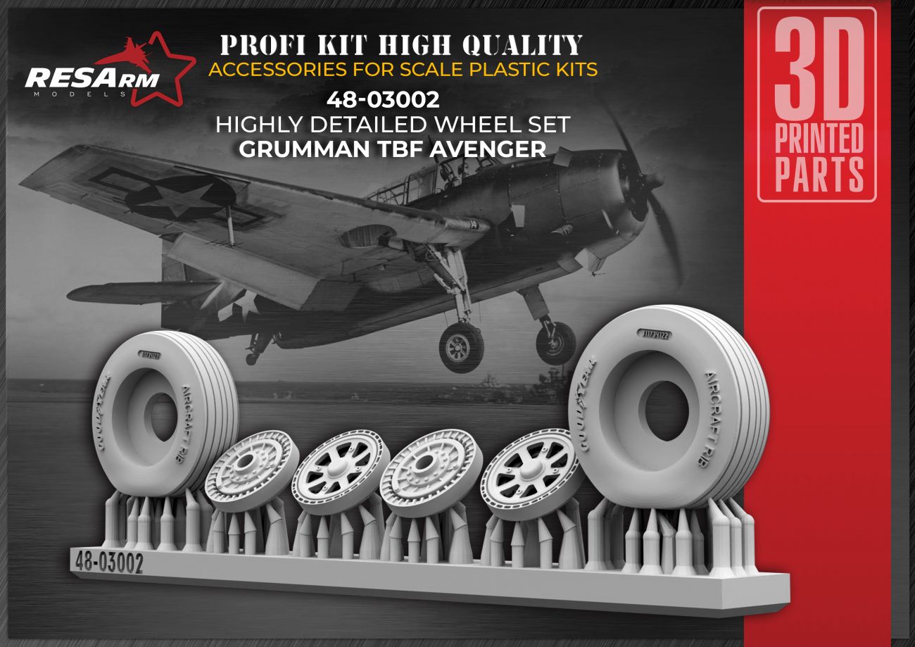 1:48 Grumman TBF (TBM) Avenger Wheels under load