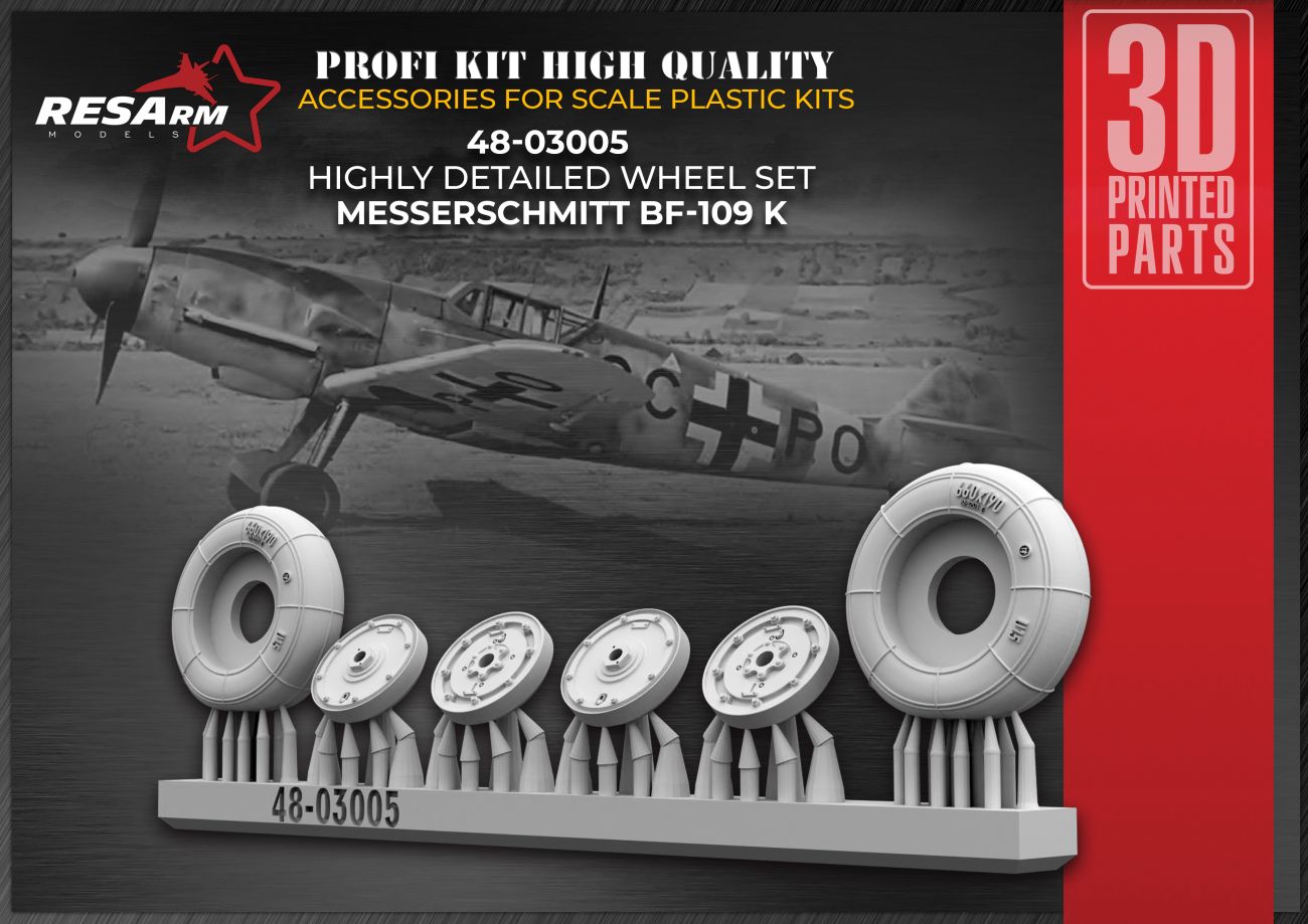 1:48 Bf-109 K Wheels under load