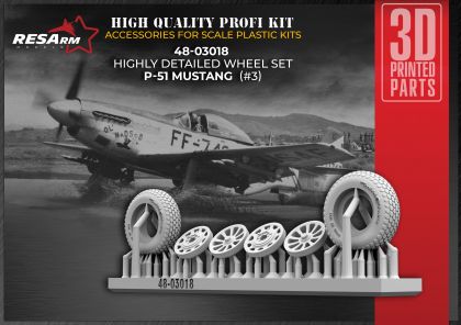 1:48 P-51 Mustang var.3 Wheels under load