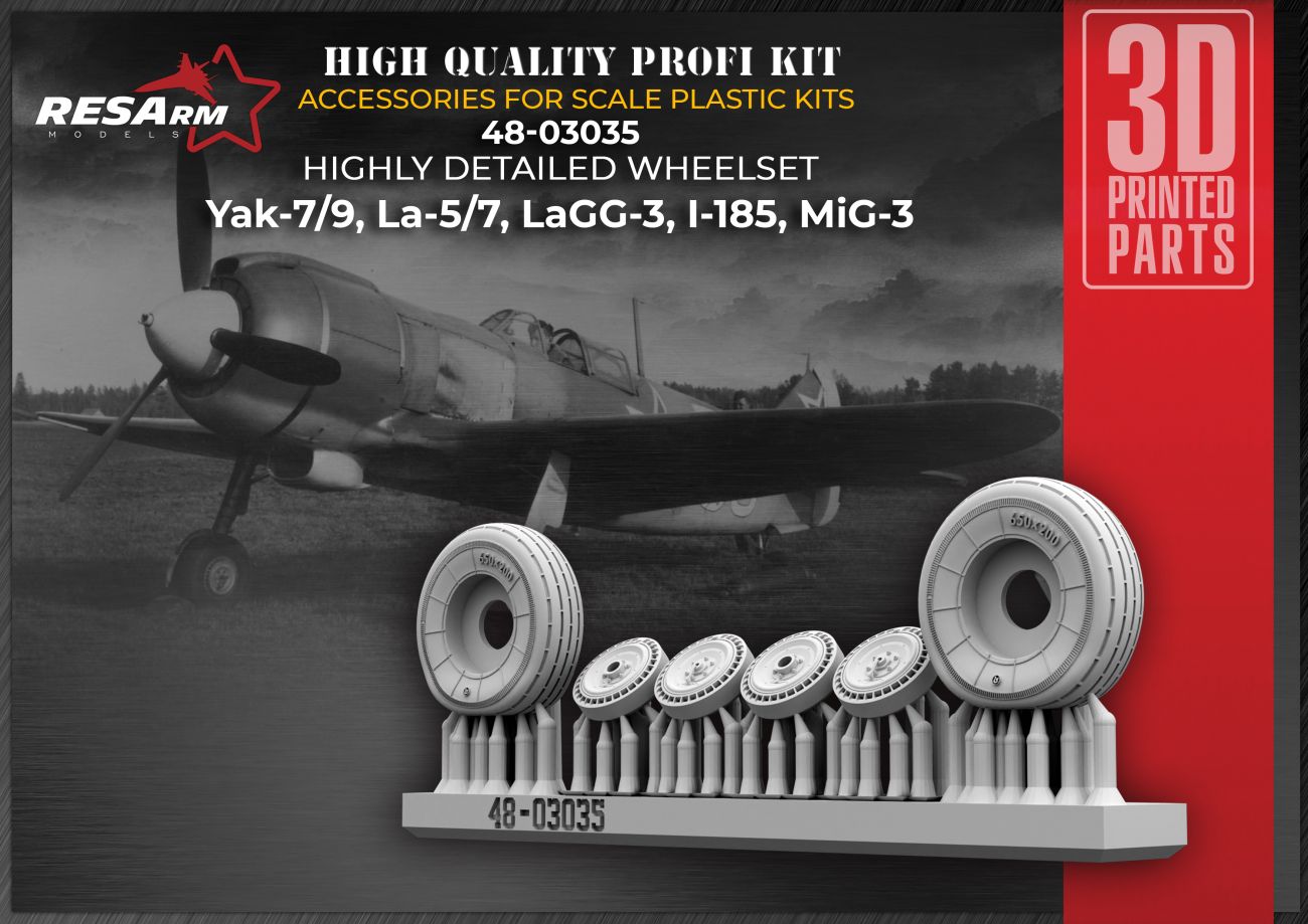 1:48 Yak-7/9, La-5/7, LaGG-3, I-185, MiG-3 Wheels under load