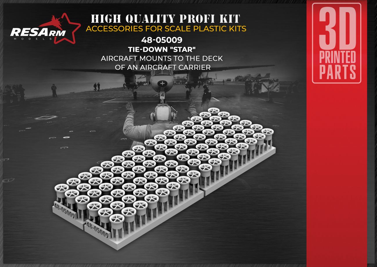 1:48 TIE-DOWN STAR kit (for fixing airplanes on the deck)