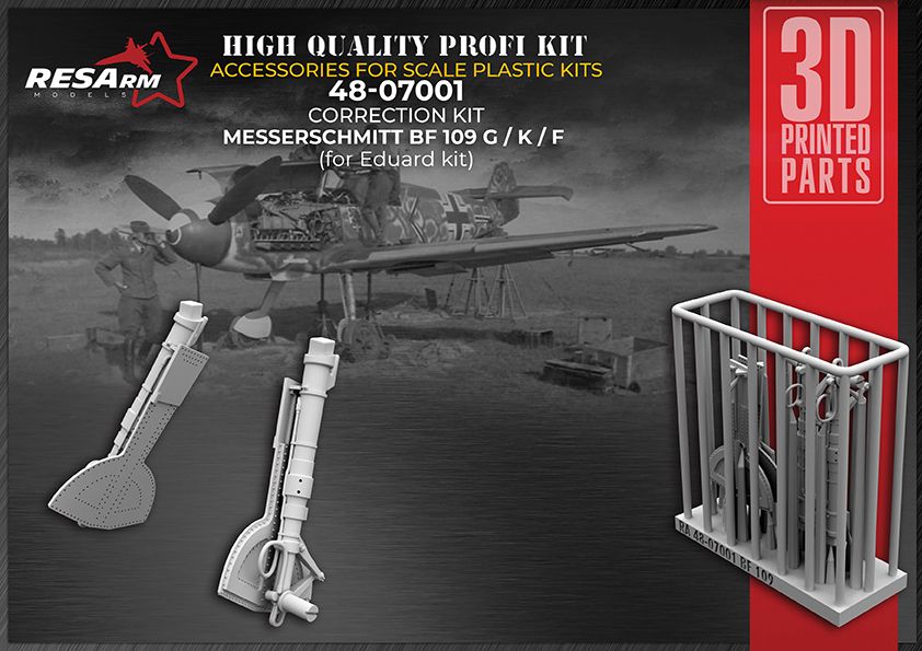1:48 Landing gear Bf 109 BF-109 (G/K/F-eduard)