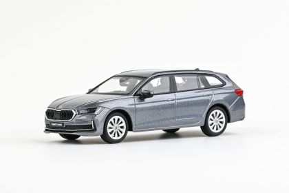 1:43 Škoda Superb IV Combi (2023) - Šedá Graphite Metalíza