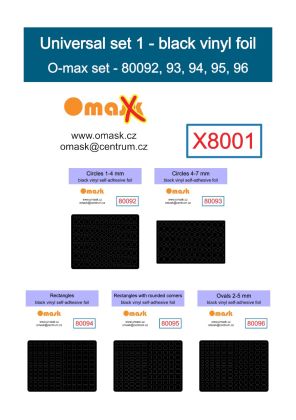 Universal set 1 - black vinyl foil