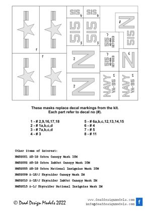 1:32 A-1D/H/J Skyraider National Insignias & Markings 1950s