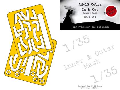 1:35 AH-1G Cobra - canopy mask In & Out