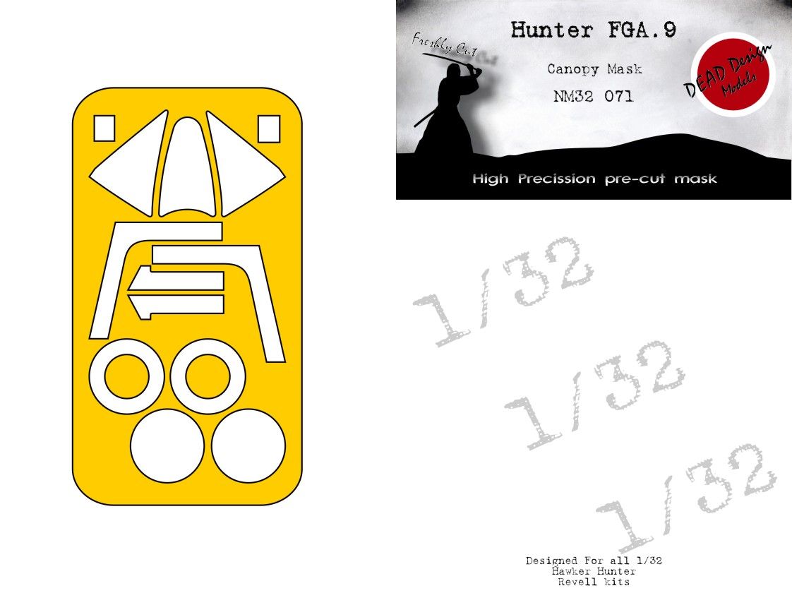 1:32 Hawker Hunter FGA.9 masks Revell