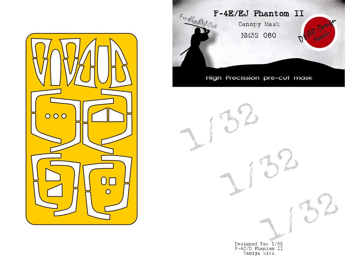 1:32  F-4E/EJ Phantom II Canopy Mask (Tamiya)