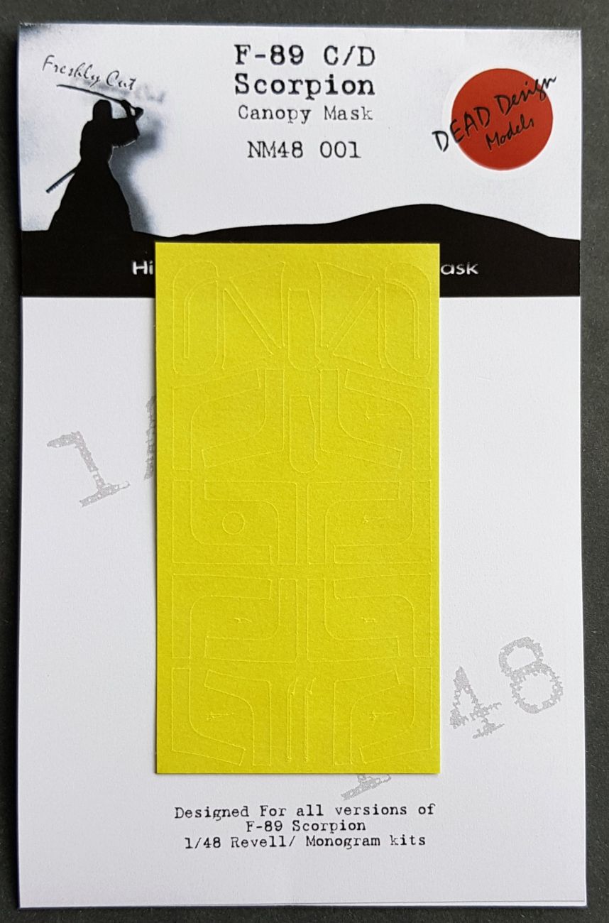 1:48 F-89D/J Scorpion canopy frame paint mask  Revell