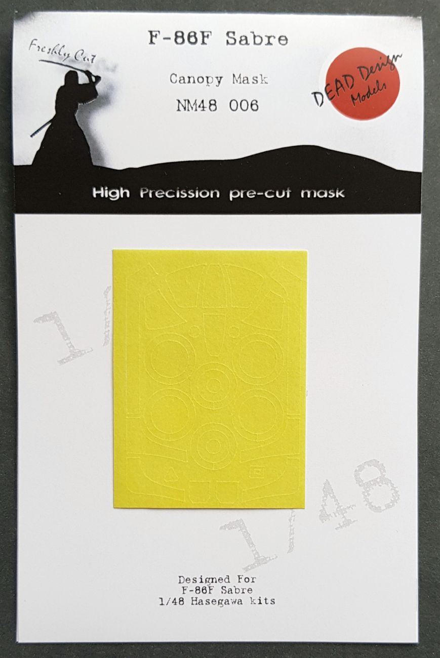 1:48 F-86F Sabre canopy paint mask Hasegawa