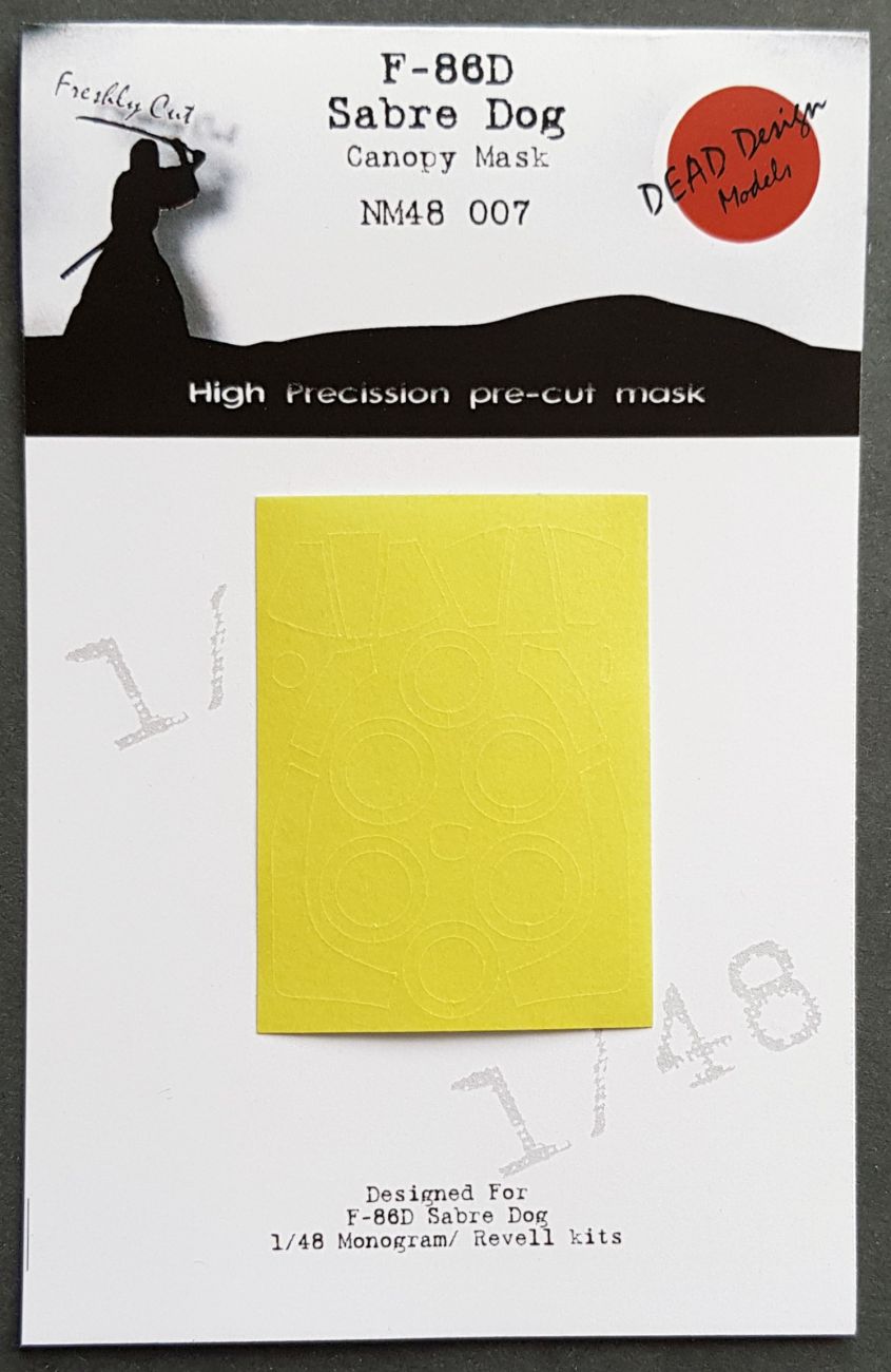 1:48 F-86D Sabre Dog canopy paint mask Monogram and Revell