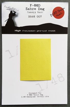 1:48 F-86D Sabre Dog canopy paint mask Monogram and Revell