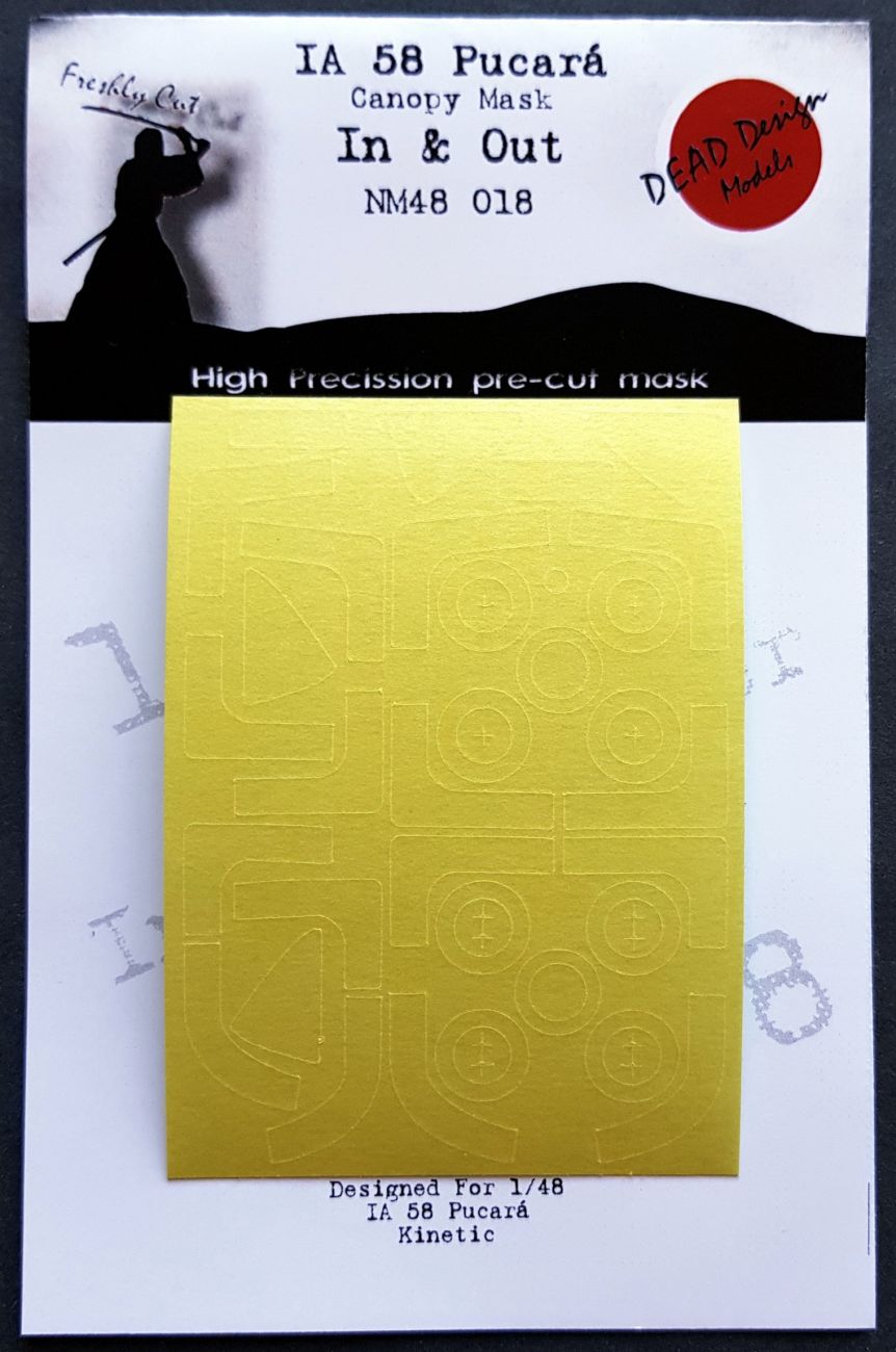 1:48 F.M.A. IA-58A Pucara interior and exterior canopy mask Kinetic
