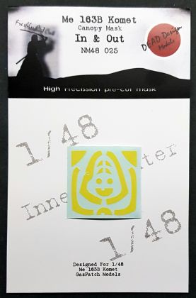 1:48 Me 163B komet In&Out Canopy Mask GasPatch
