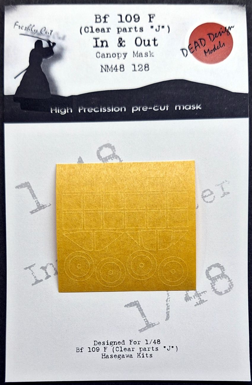 1:48 Bf 109 F (Clear Parts 'G') Canopy Mask (Hasegawa)
