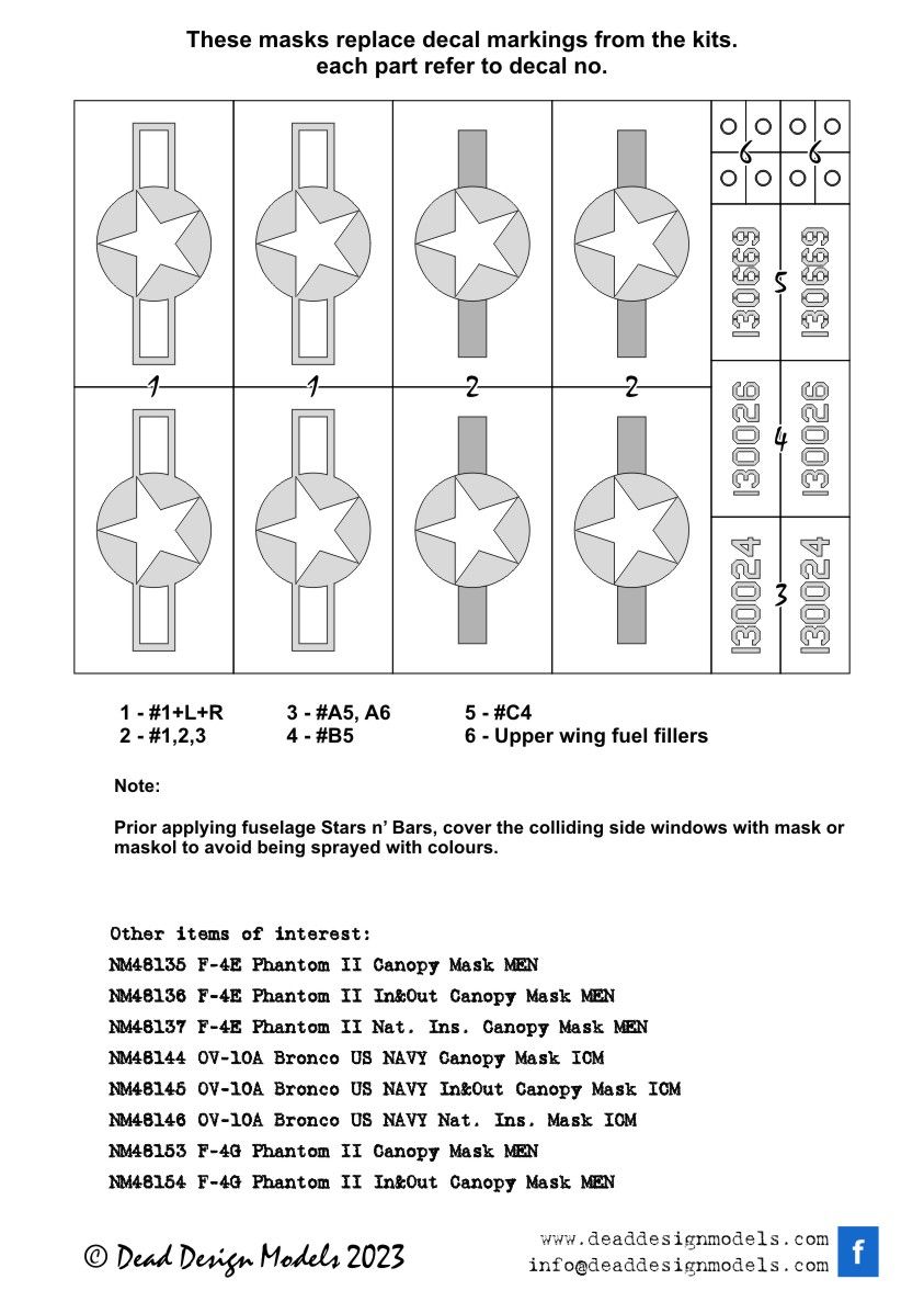 1:48 B-25C/D Mitchell National Insignias And Markings (Academy/Accurate Miniatures)