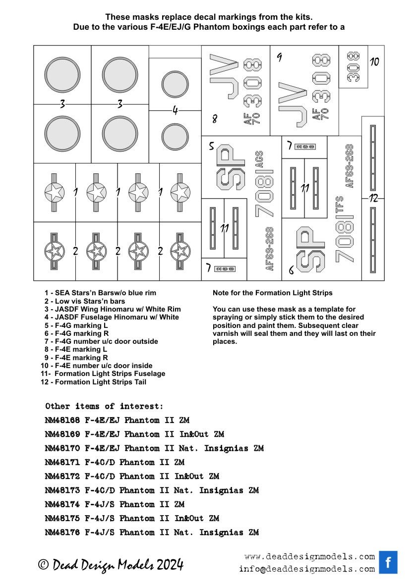 1:48  F-4E/EJ/G Phantom II National Insignias And Markings Zoukei Mura