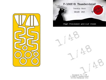 1:48 F-105 F/G Thunderchief - canopy mask (for Revell and Monogram kits)