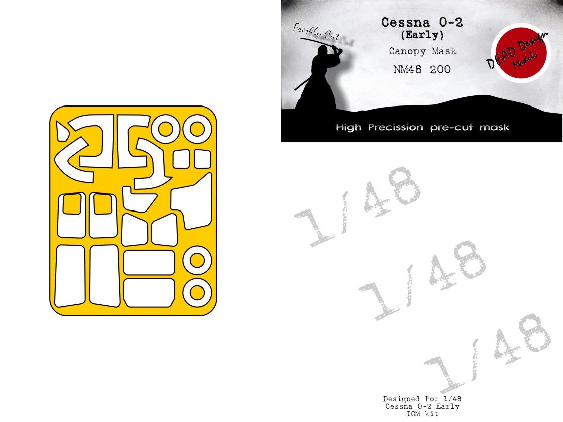 1:48 Cessna O-2 (Early) Canopy Mask ICM