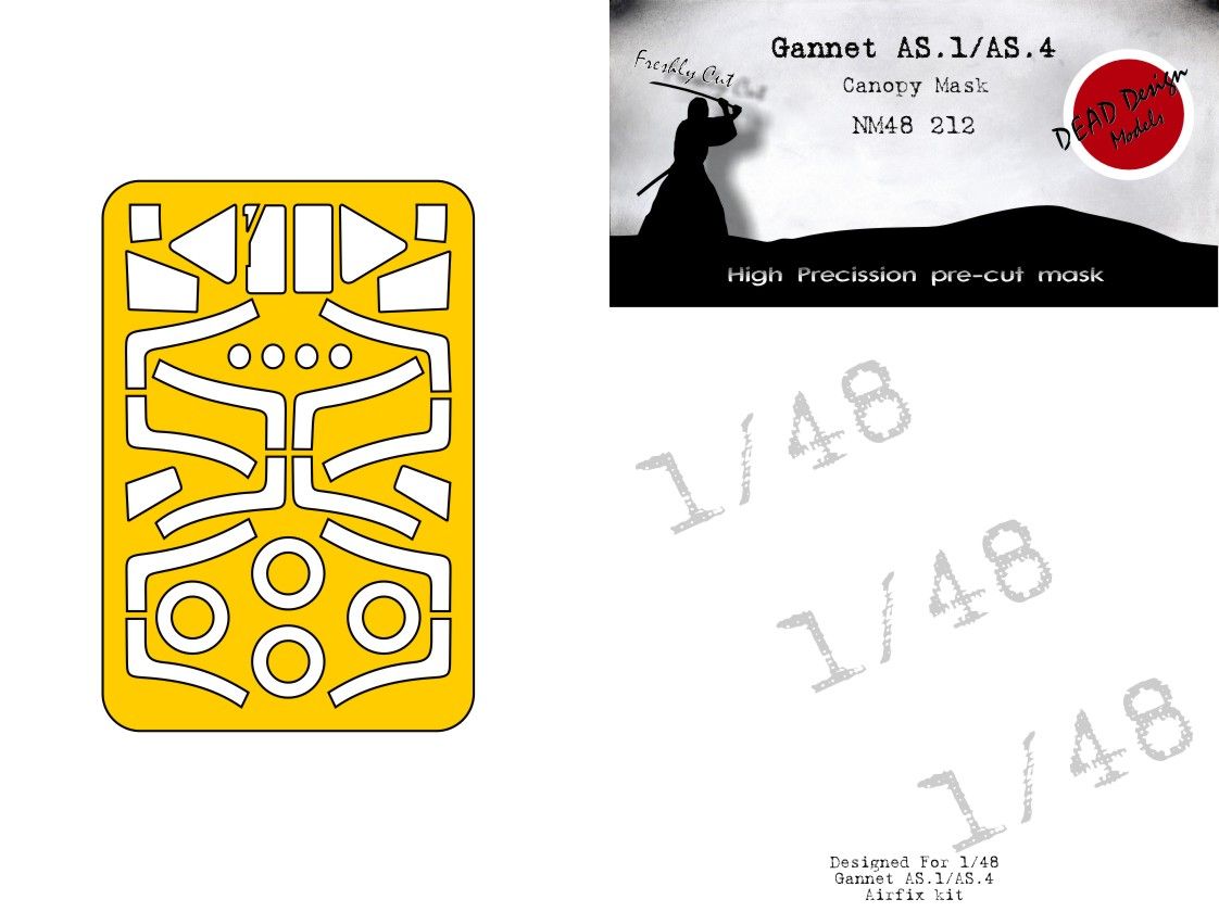 1:48 Gannet AS.1/AS.4 Canopy Mask Airfix