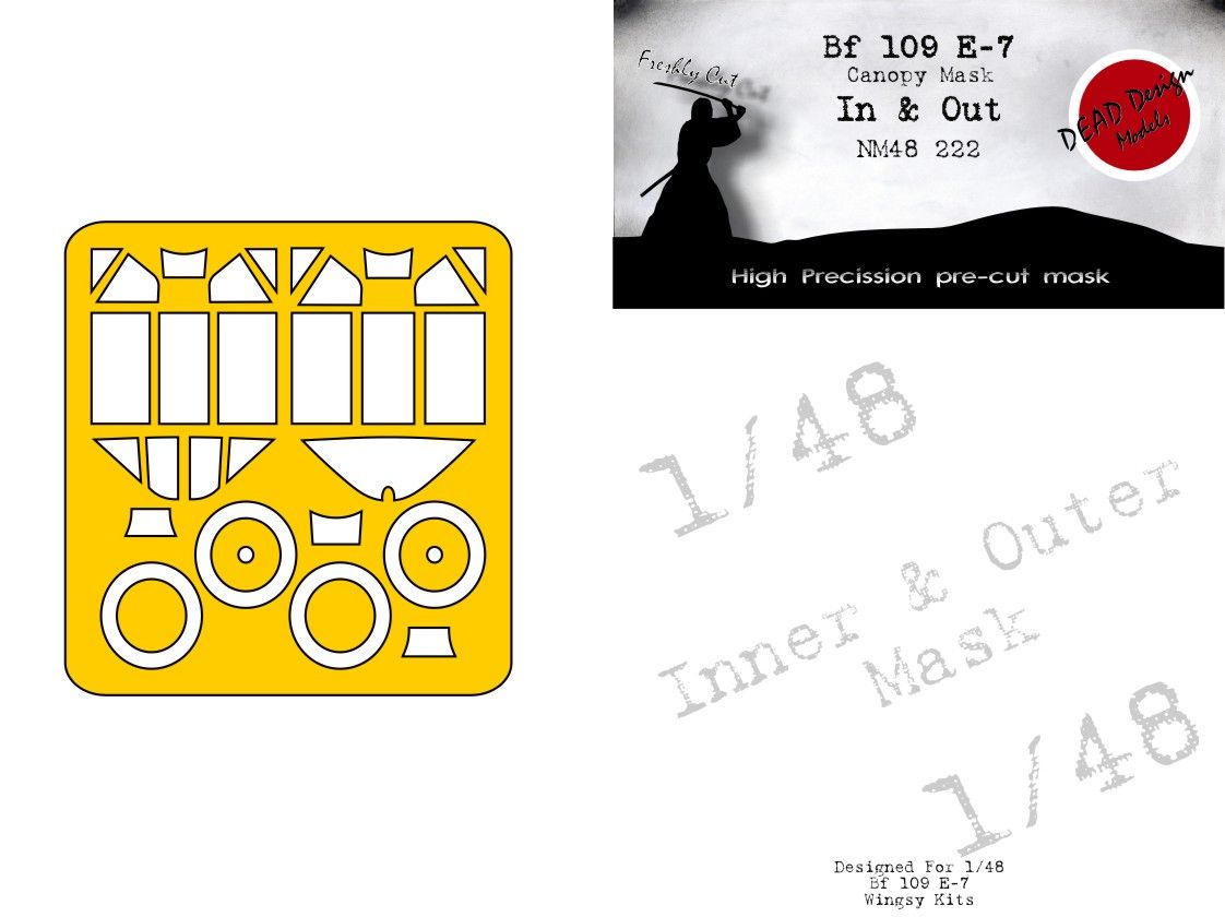 1:48 Bf 109 E-7 Canopy Mask In And Out Wingsy