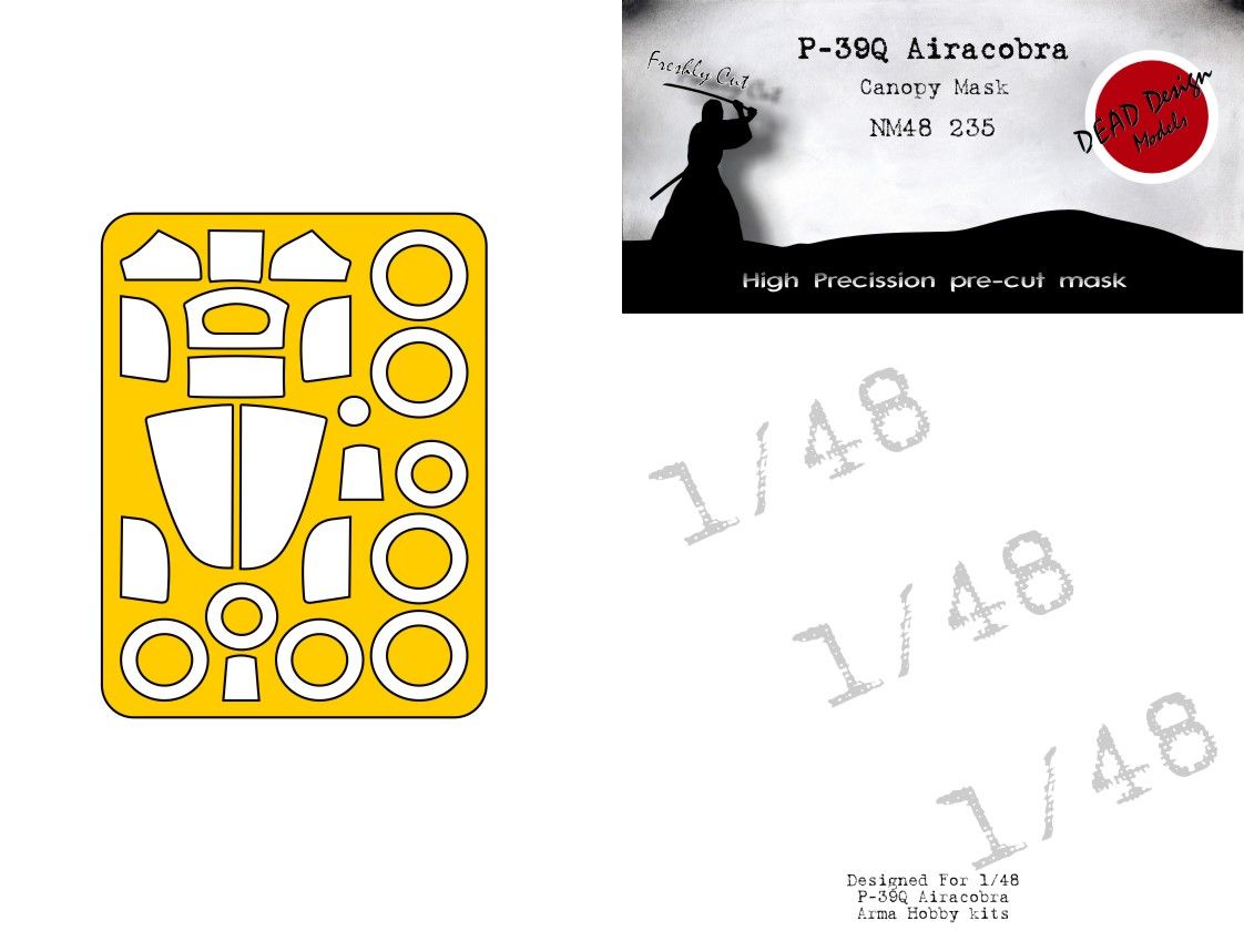 1:48 P-39Q Airacobra Canopy Mask (Arma Hobby)