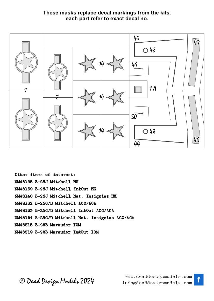 1:48 P-39Q Airacobra National Insignias & Markings (Arma Hobby)