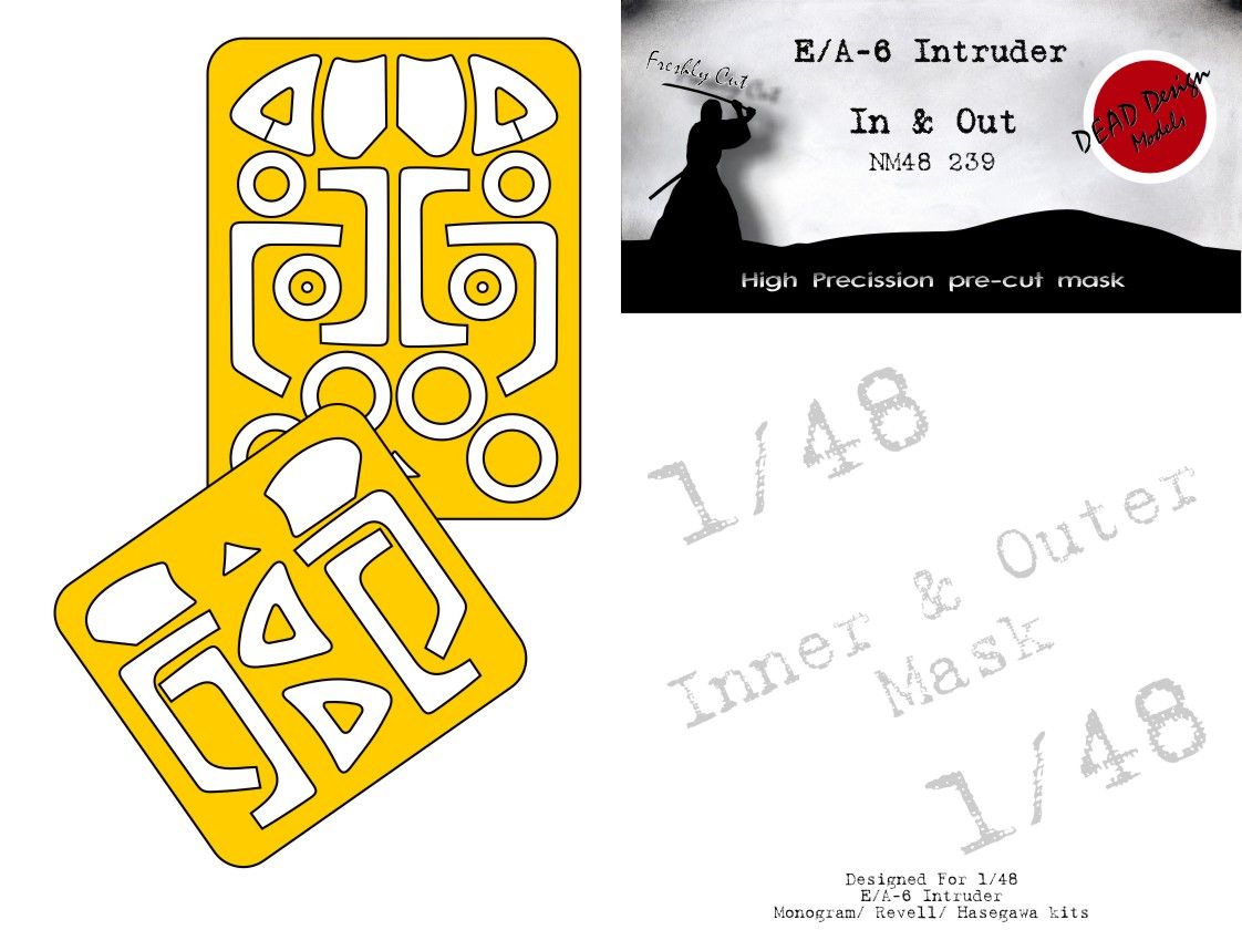 1:48 E/A-6 Intruder masks (inside and outside) Hasegawa, Revell