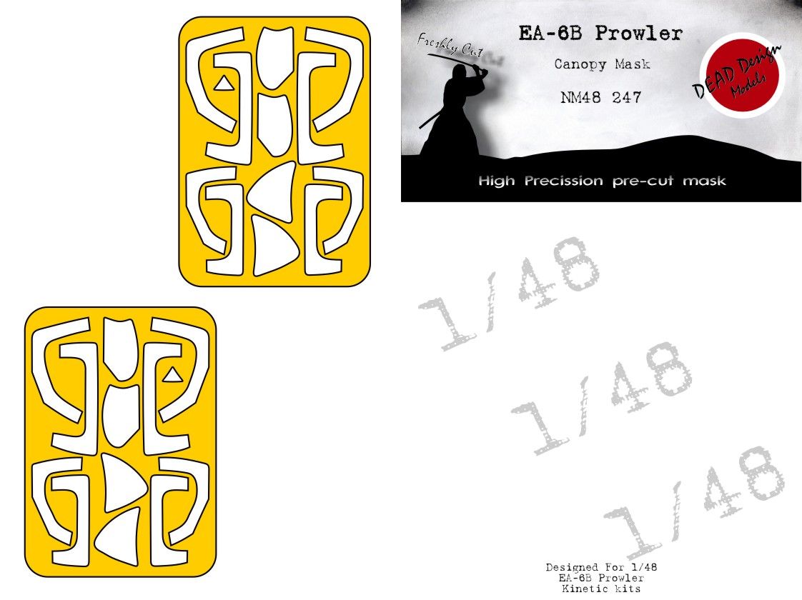 1:48 EA-6 B Prowler canopy mask Kinetic