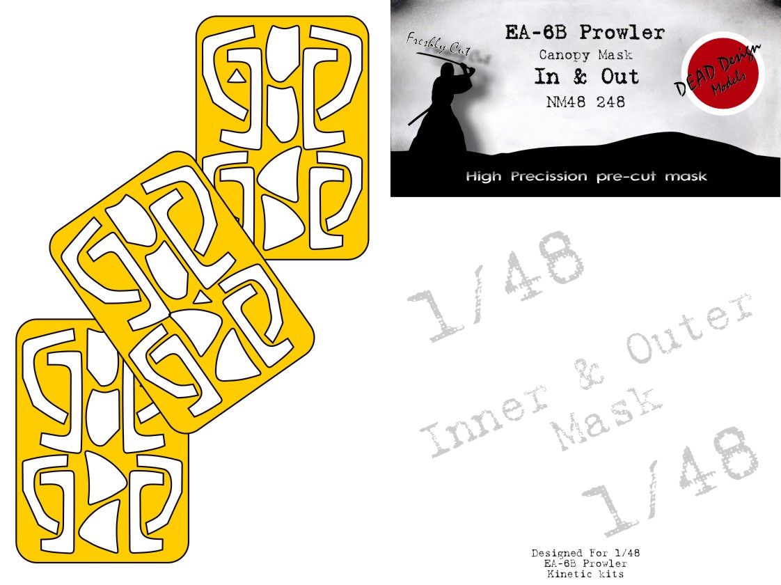 1:48 EA-6B Prowler canopy mask (double sided)