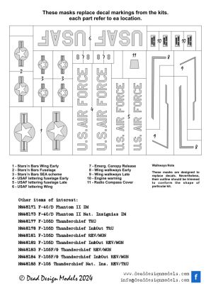 1:48  F-100C/D Super Sabre - national insignias & markings Trumpeter/Monogram
