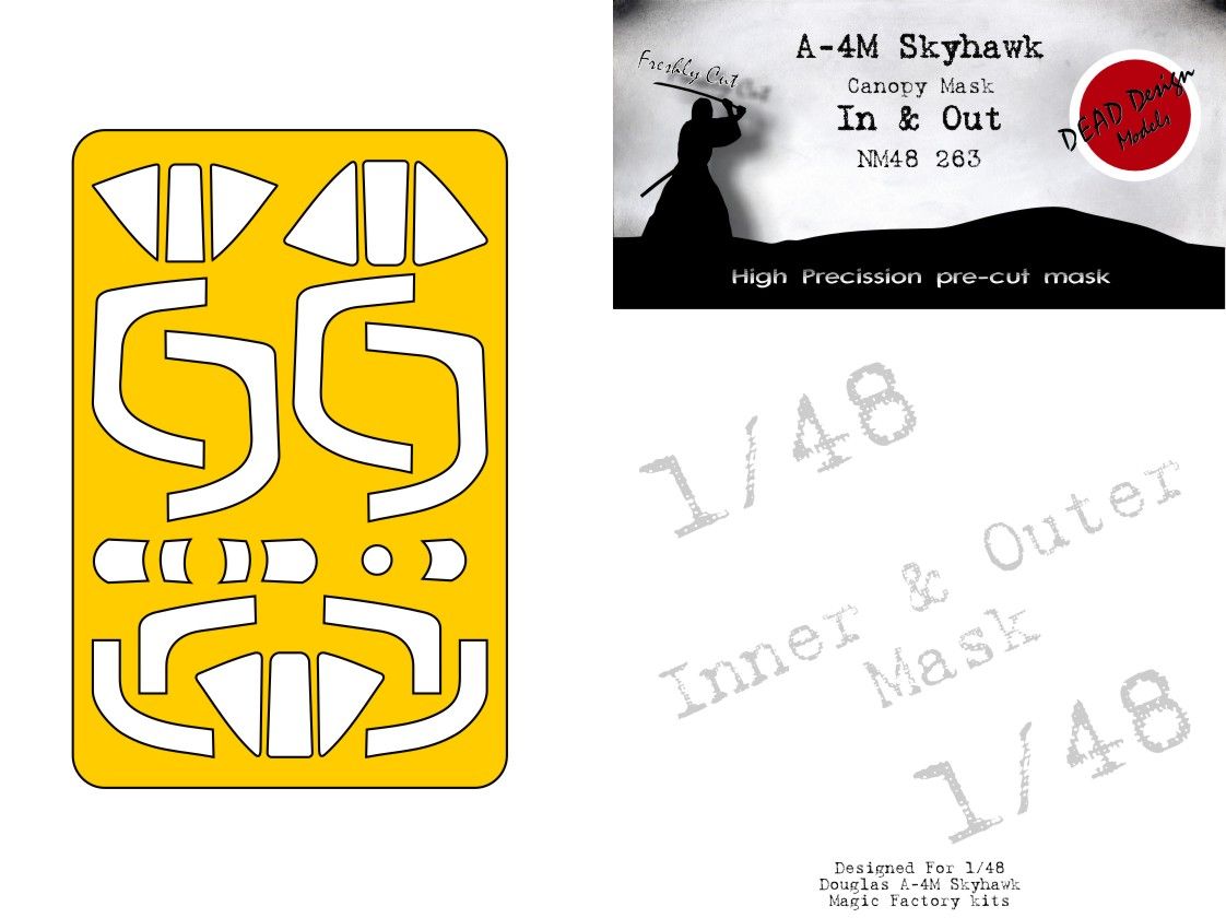 1:48 A-4M Skyhawk canopy mask (inside and outside) Magic Factory