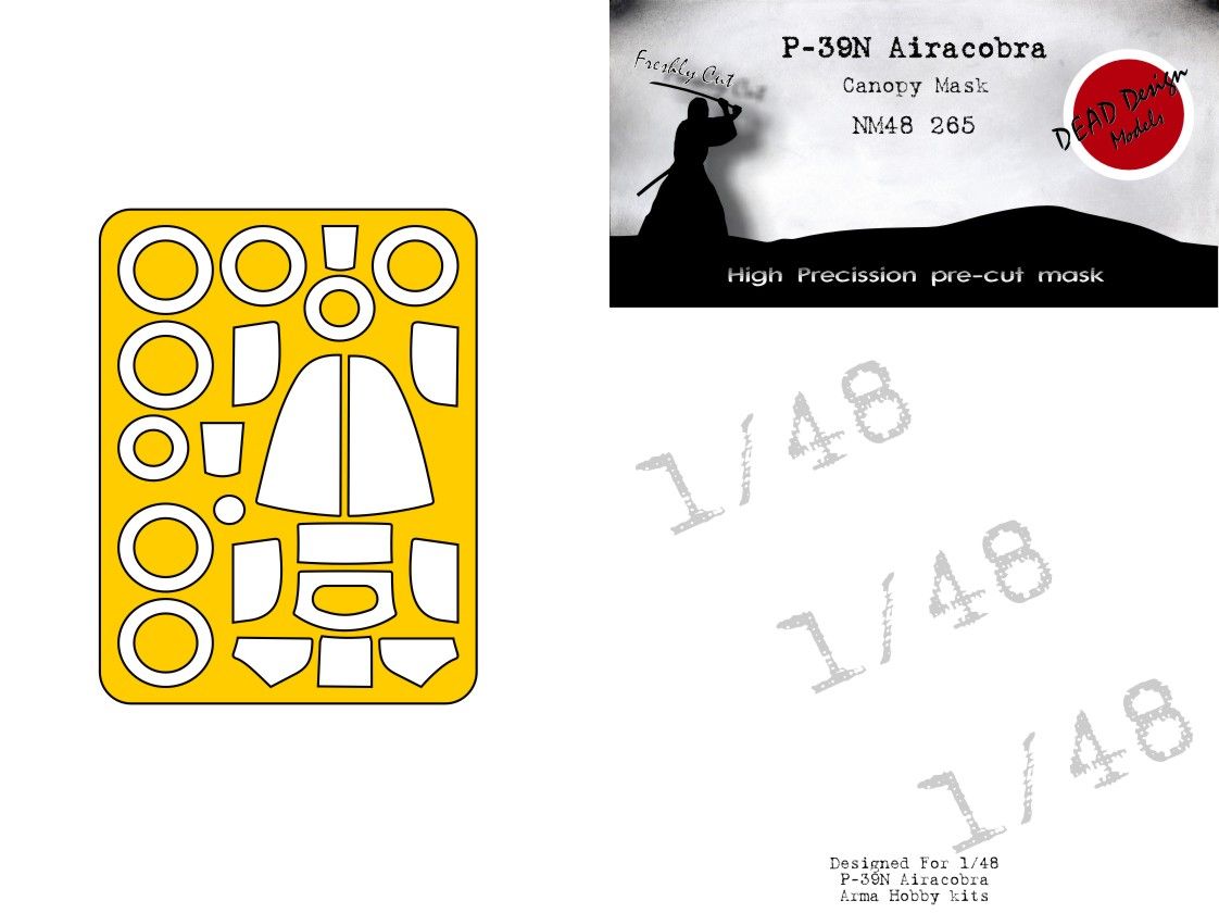 1:48 P-39N Airacobra Canopy Mask (Arma Hobby)