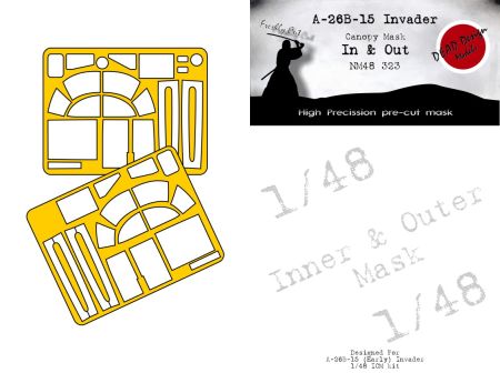1:48 A-26B-15 Invader canopy mask (inside and outside) ICM
