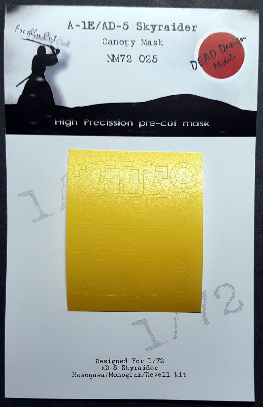 1:72 A-1E/AD-5 Skyraider canopy mask Revell