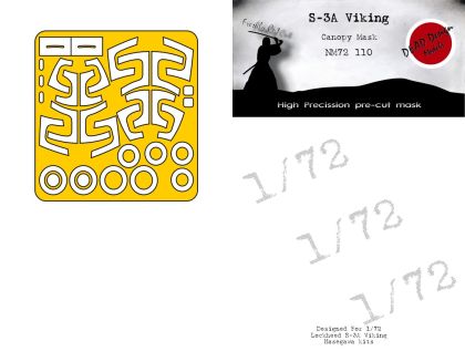 1:72 Lockheed S-3A Viking - canopy masks for Hasegawa