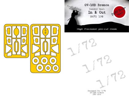 1:72 OV-10 D Bronco - Canopy Mask In& Out (for ICM kits)