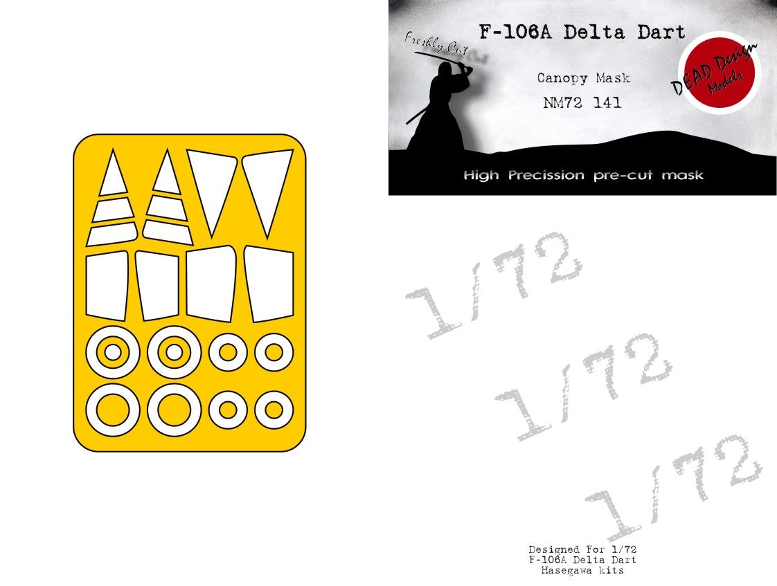 1:72 F-106A Delta Dart Canopy Mask Hasegawa