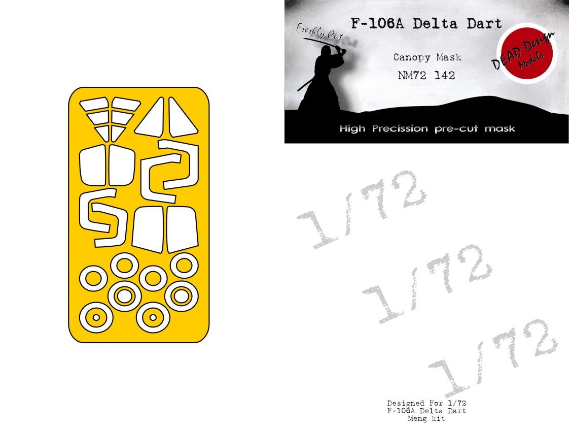1:72 F-106A Delta Dart Canopy Mask Meng