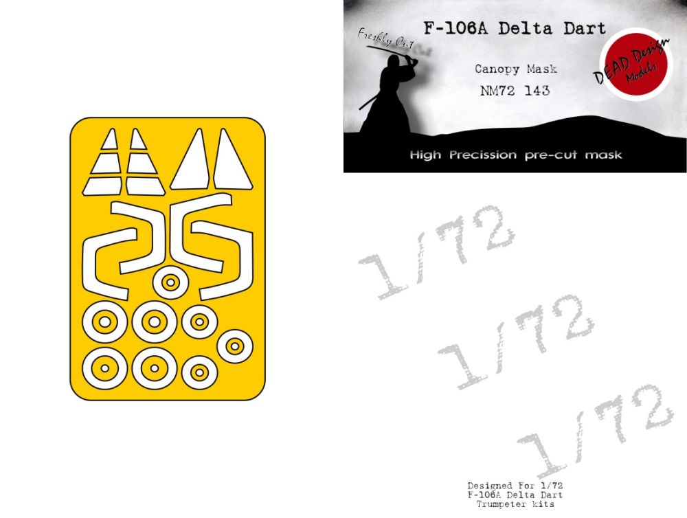 1:72 F-106A Delta Dart Canopy Mask Trumpeter