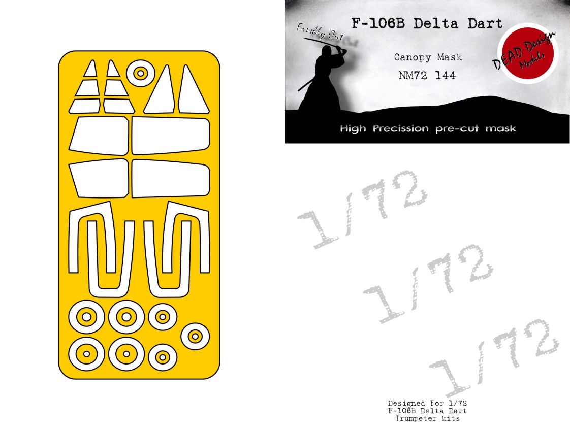 1:72 F-106B Delta Dart Canopy Mask Trumpeter